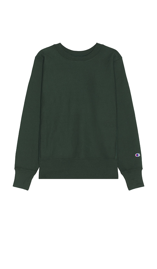 Champion Usa Reverse Weave Crew Sweatshirt In Dark Green