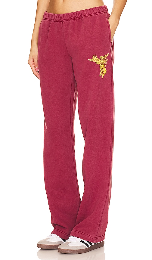 Shop Champion X Danielle Guizio Reverse Weave Flare Sweatpants In Red