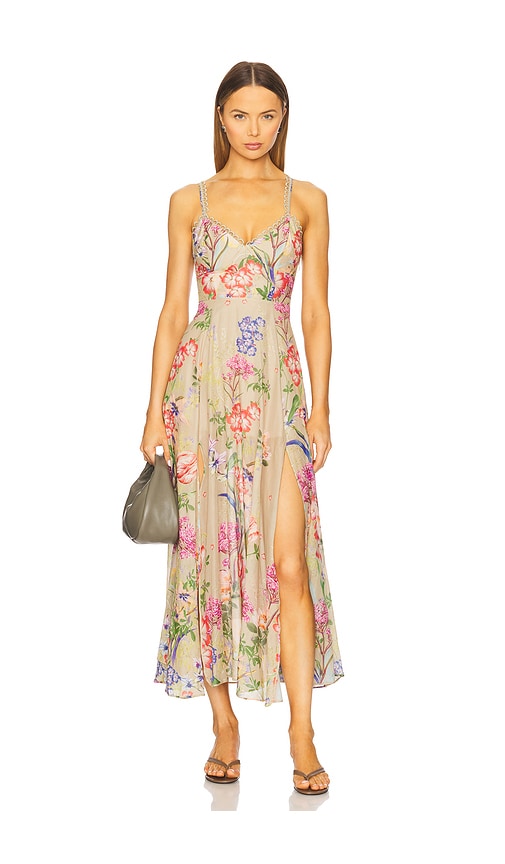 Iraso Long Dress in Beige. - size XS (also in M)