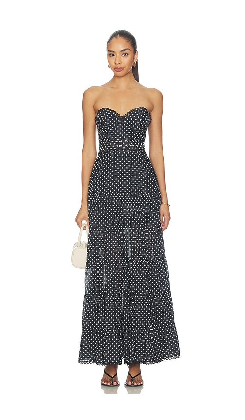 Charo Ruiz Ibiza Jimena Long Dress in Black,White. - size L (also in M, S, XS)