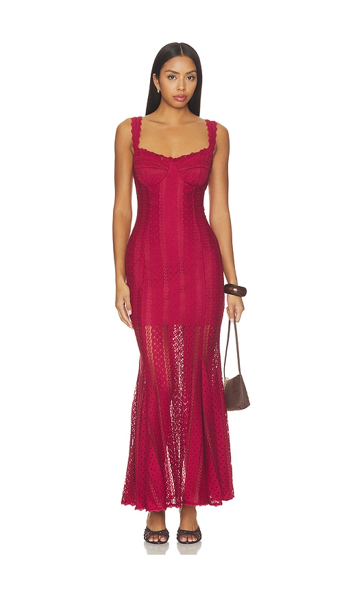 Charo Ruiz Elinor Long Dress In Red