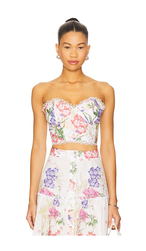 Bio Bustier in Ivory,Pink. - size S (also in M)