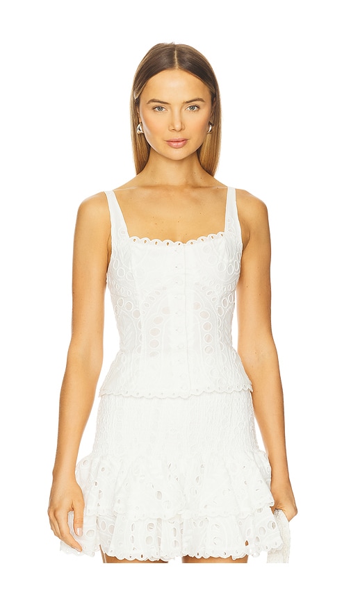 Charo Ruiz Ibiza Nereus Top in White Sealace