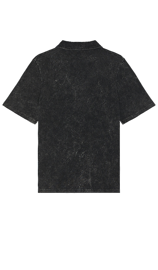 Shop Corridor Acid Wash Short Sleeve Polo In Black