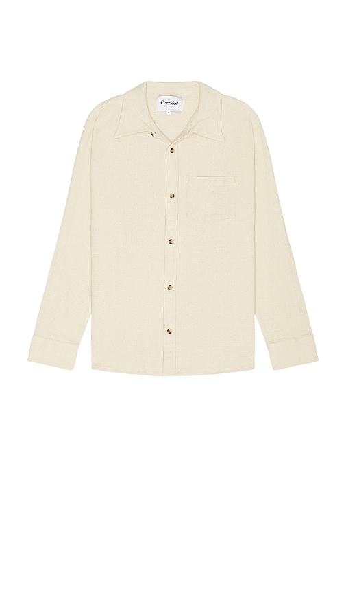 Corridor Waffle Long Sleeve Shirt In 내추럴