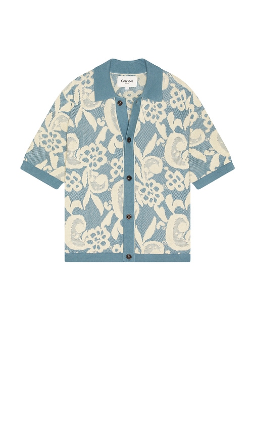Floral Jacquard Button Down Shirt
