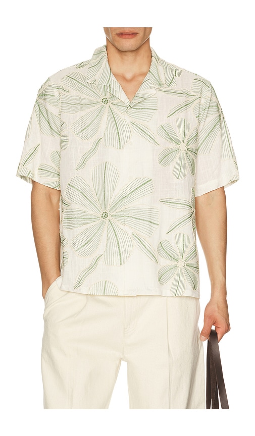 Corridor Linen Applique Short Sleeve Shirt