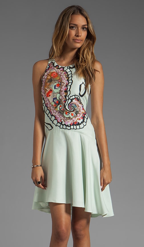 Magnified Paisley Halter Dress