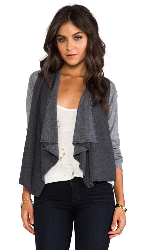 Drape Front Open Cardigan