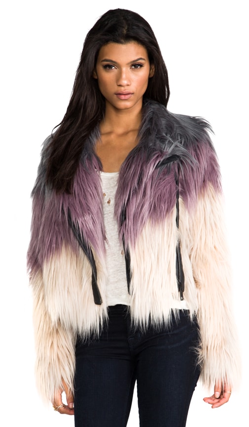 Faux Fur Moto Jacket