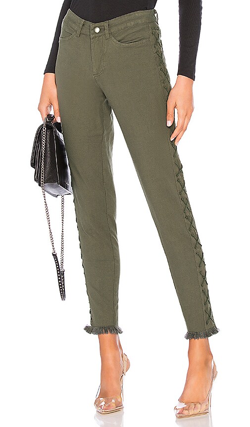 Chaser Vintage Canvas Lace Up Frayed Utility Pant In Safari Revolve 8442