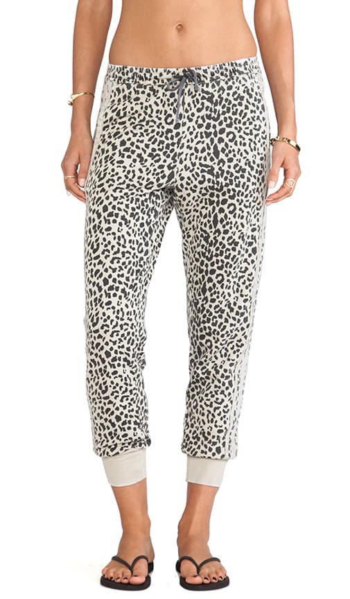 Reverse Animal Print Slouchy Pant