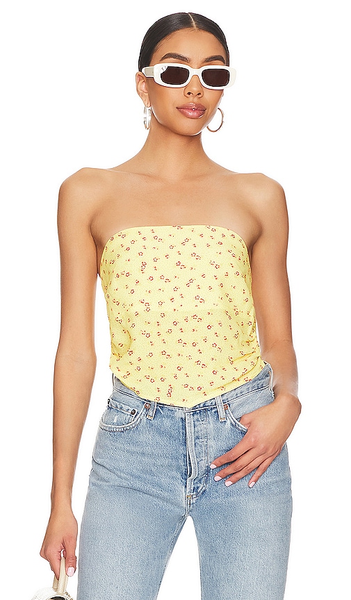 Chaser Pier Crop Top In Yellow