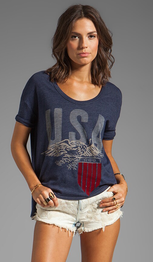 Velvet Eagle Graphic Vintage Triblend Boxy Flow S/S Tee