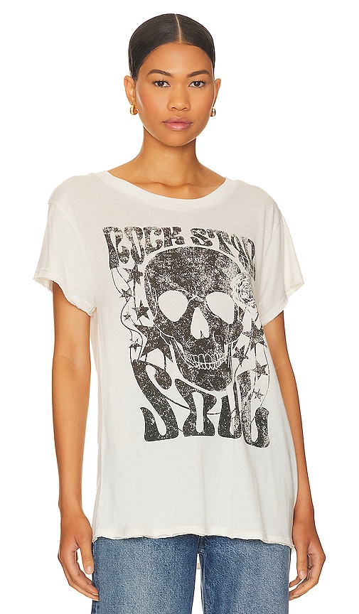CHASER SKULL AND FLOWERS TEE