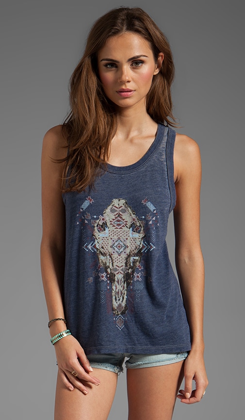 Skull Mask Triblend Deep Armhole Tank