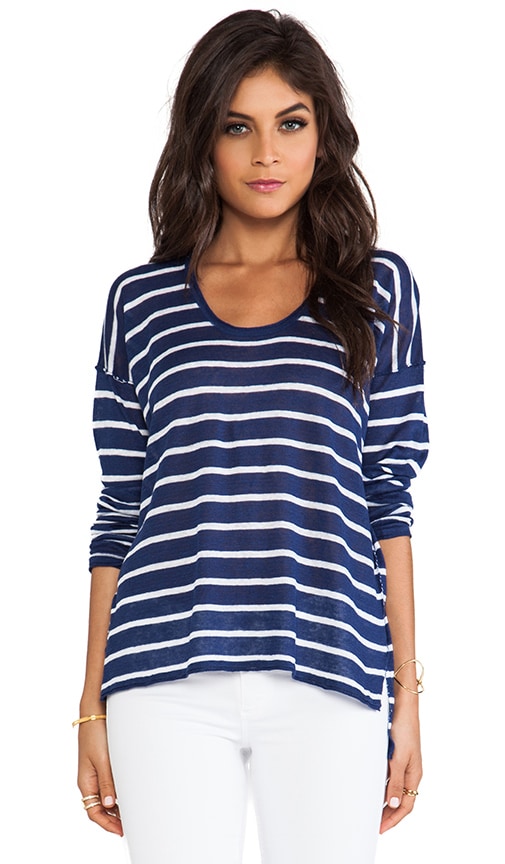 Long Sleeve Stripped Boxy Tee