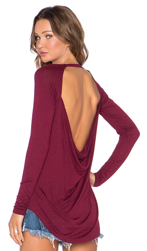 Drape Back Long Sleeve Tee