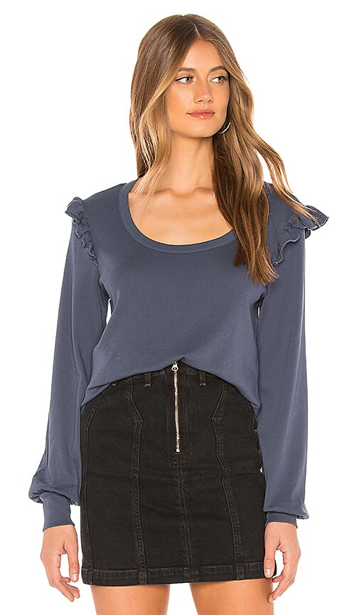 Baby Rib Ruffle Pullover