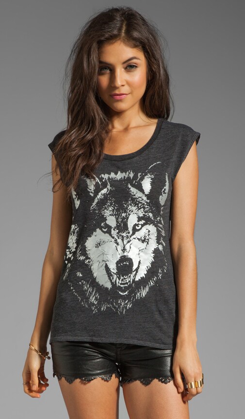 Foiled Wolf Tri-Blend Drape Back Tee