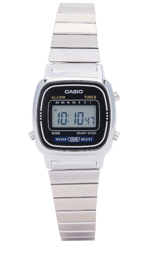 Casio La670 Series Watch In Metal Silver