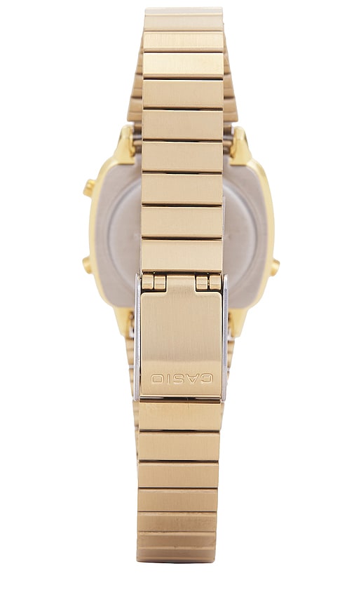 Shop Casio La670 Series Watch In Metal Gold