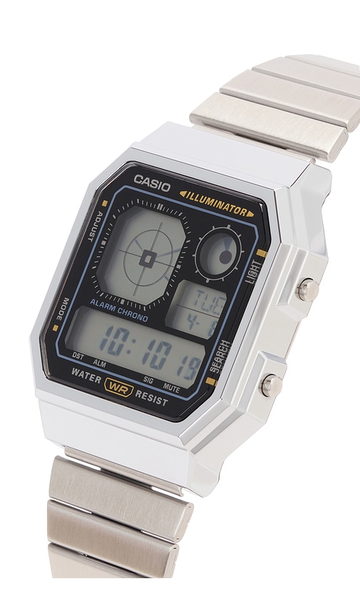  Casio Uhr A130 In Metallic Silver. 