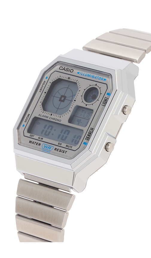  Casio Uhr A130 In Metallic Silver. 