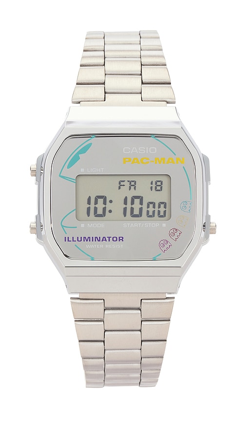 Pacman Collaboration Series Watch in Metallic Silver.