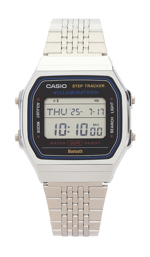 ABL100 Vintage Casio Smartphone Link Series Watch in Metallic Silver.