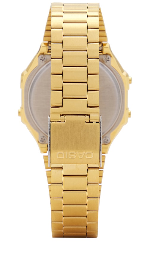 Shop Casio Vintage A168 Series Watch In Metallic Gold