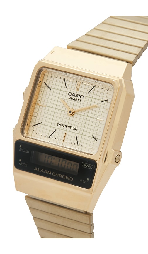  Casio Aq800 Series Watch In Metallic Gold. 