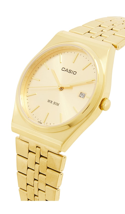  Casio Mtpb145 Series Watch In Metallic Gold. 