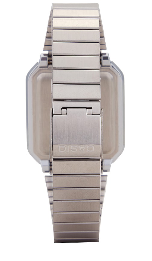 Shop Casio A120 Series Watch In Metallic Silver