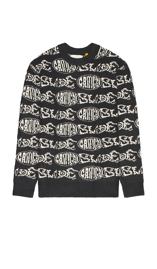 Critical Slide Madness Crew Knit Sweater in Black | REVOLVE