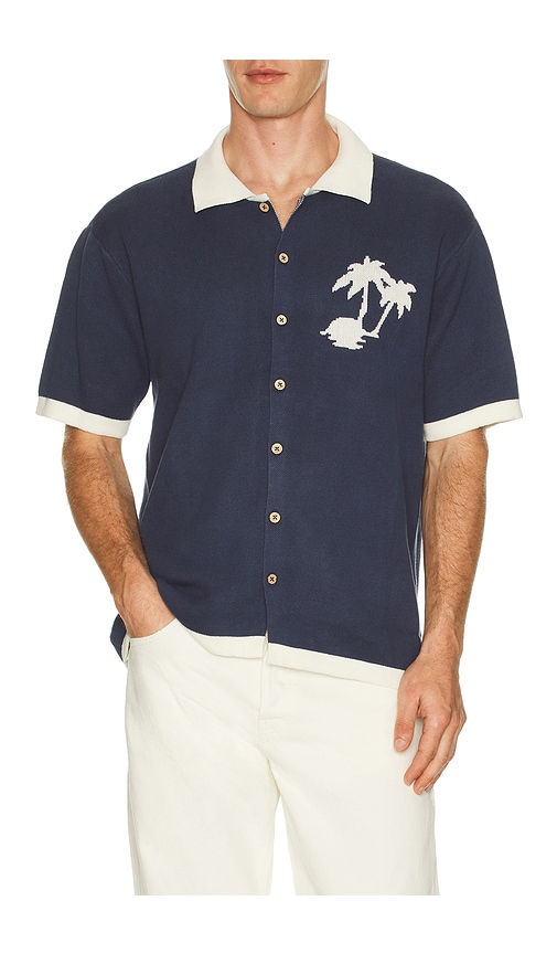 Critical Slide Feelings Knit Shirt In Blue