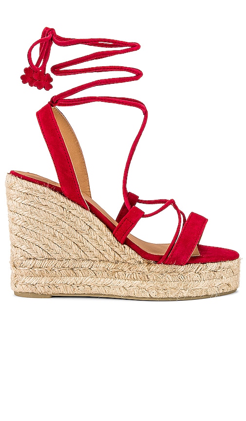 Castaner Berta Wedge in Rojo Carmin | REVOLVE