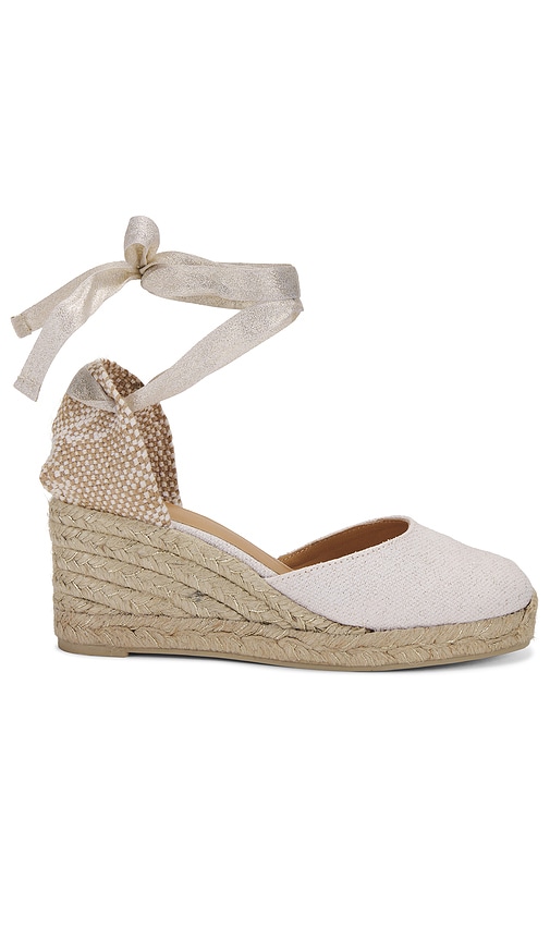 Shop Castaã±er Carina Sandal In Blanco Oro