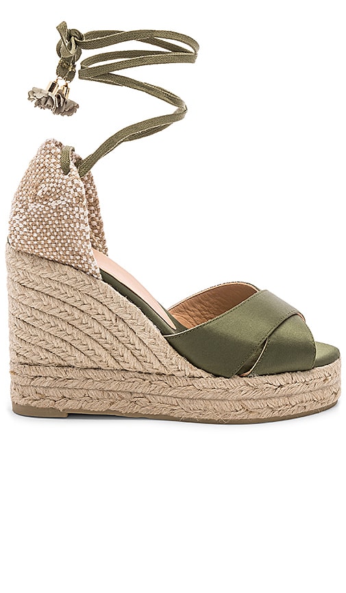 Castaner Belona Wedge in Verde Khaki