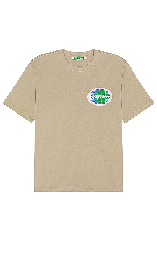 Cest Bon Globe T-shirt in Tan