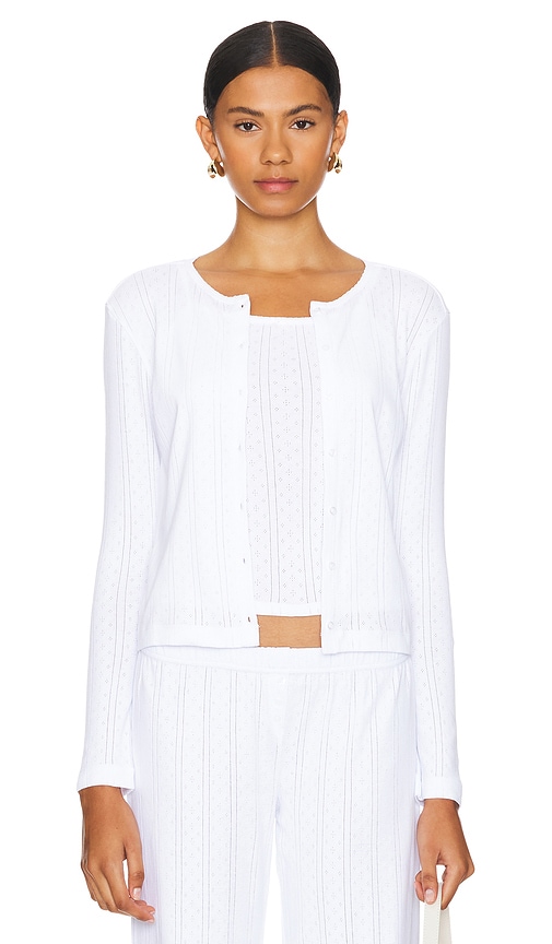 Cou Cou Intimates The Cardigan in White