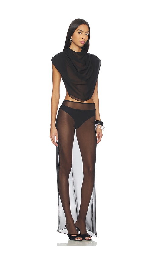 Cha The Label Chiffon Set In Black