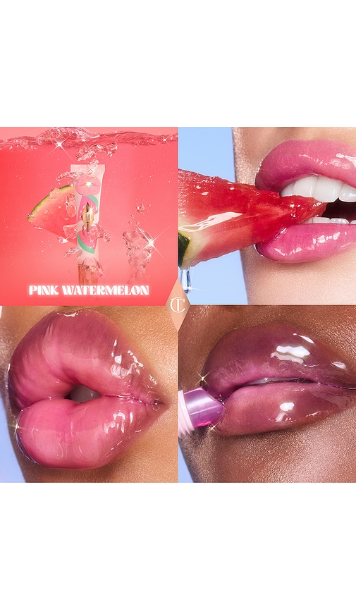 Charlotte Tilbury Unreal Lips Healthy Glow Nectar Lip Oil With Hyaluronic Acid And Vitamin E Juicylicious Pink Waterme In Pink