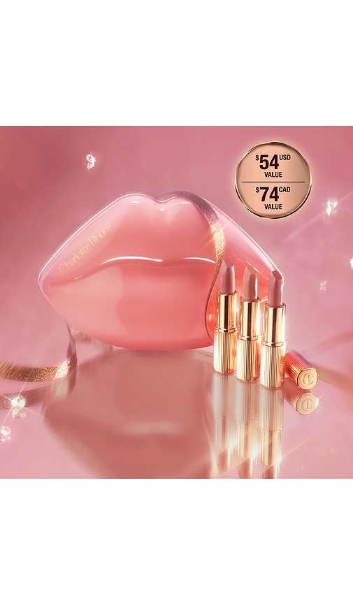 Charlotte Tilbury Mini Iconic Hollywood Lipstick Trio Gift Set In Pink