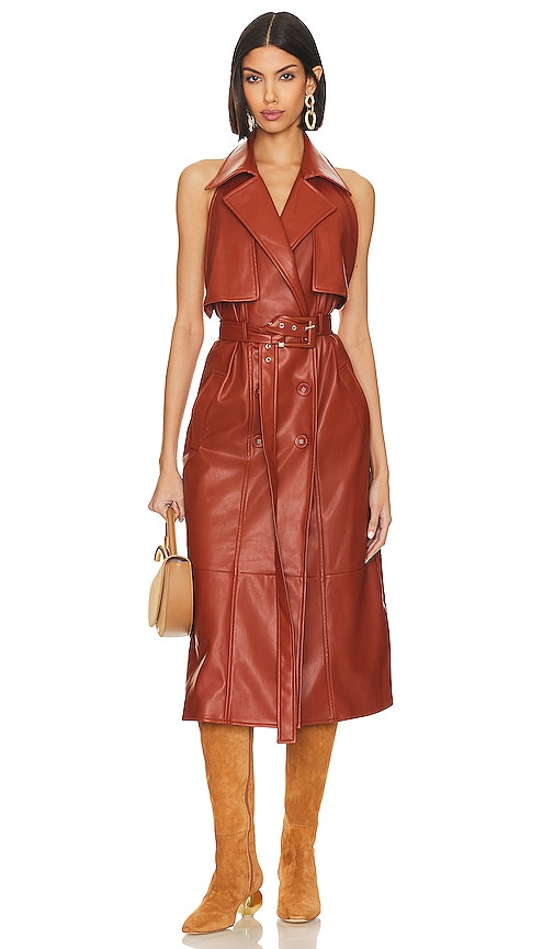 black leather look dress Hailee Dress in Italian Leather