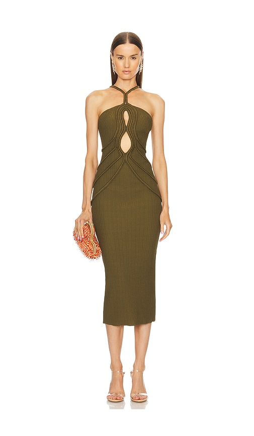 Shop Cult Gaia Avery Knit Dress In Olive