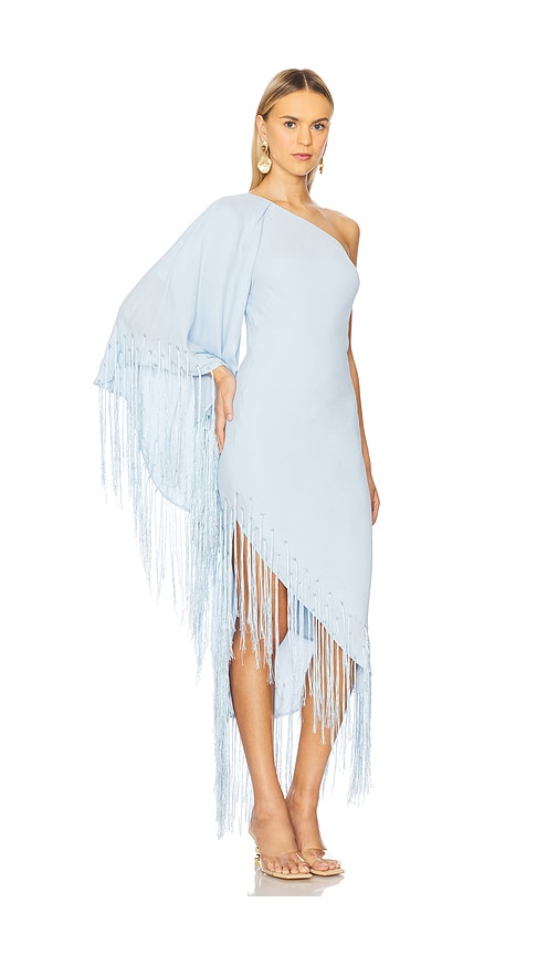 Cult Gaia Fringe-detailed One-shoulder Dress