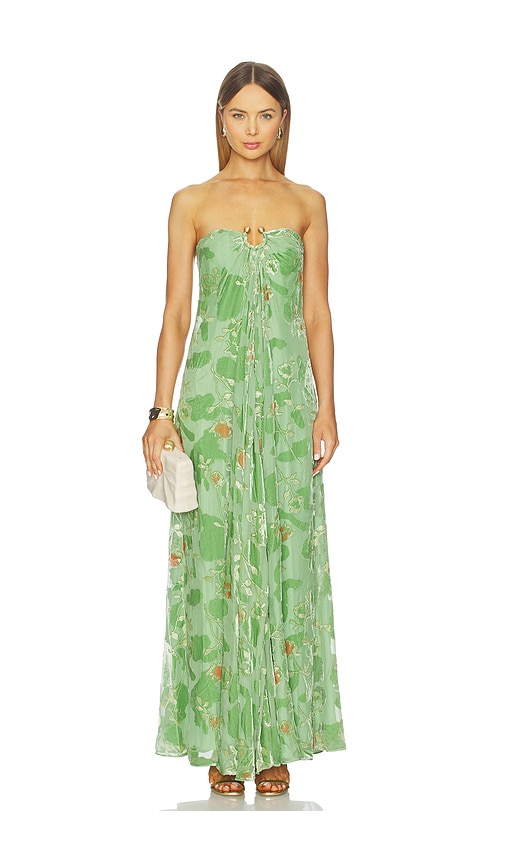 Cult Gaia Renay Dress Moldavite Multi In Green