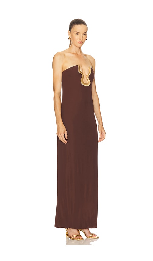 Cult Gaia Abril Gown In Brown
