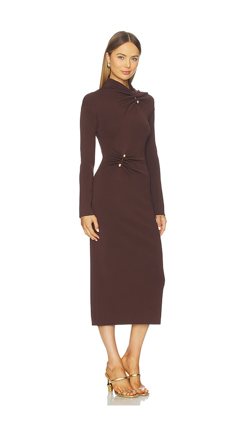 Cult Gaia Vera 미디 원피스 In Brown